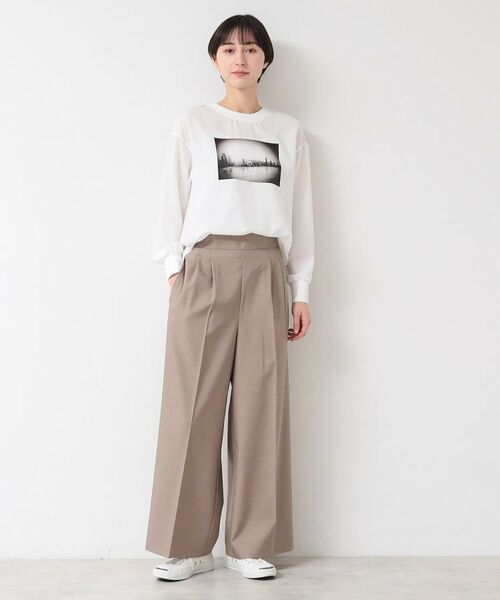 Dessin / デッサン シャツ・ブラウス | 【洗える】バックヘンリープリントブラウス（XS～L） | 詳細2