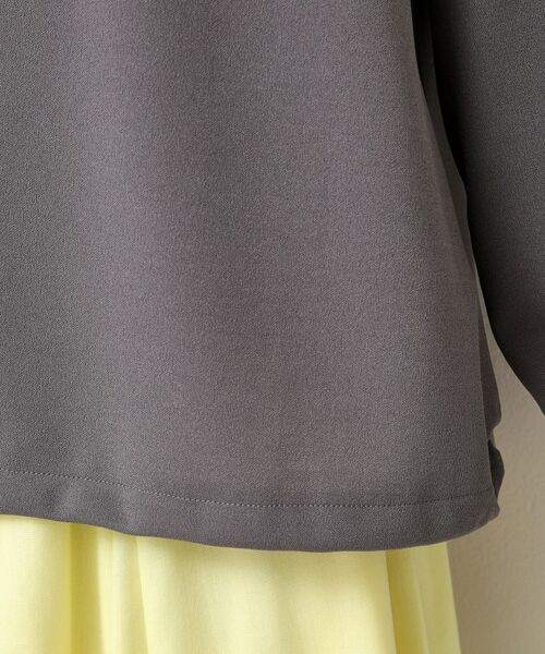 Dessin / デッサン カットソー | 【セットアップ可能・洗える】ジョーゼットドロスト付きブラウス | 詳細14