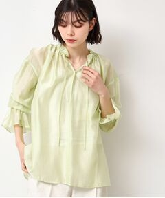 Dessin / デッサン シャツ・ブラウス | 【洗える】フリルリボンブラウス
