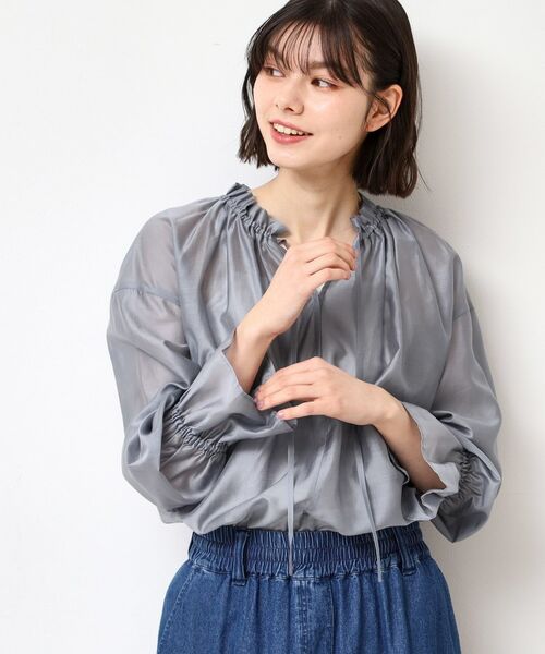 Dessin / デッサン シャツ・ブラウス | 【洗える】フリルリボンブラウス | 詳細1