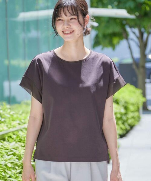 Dessin/デッサン 【シリーズ累計8万枚!選べる5サイズ/6色展開/洗える】美光沢カットソー<オンにもオフにもちょうどいい> ブラウン(044) 02(M) Dessin/デッサン 【シリーズ累計8万枚!選べる5サイズ/6色展開/洗える】美光沢カットソー<オンにもオフにもちょうどいい> ブラウン(044) 02(M)