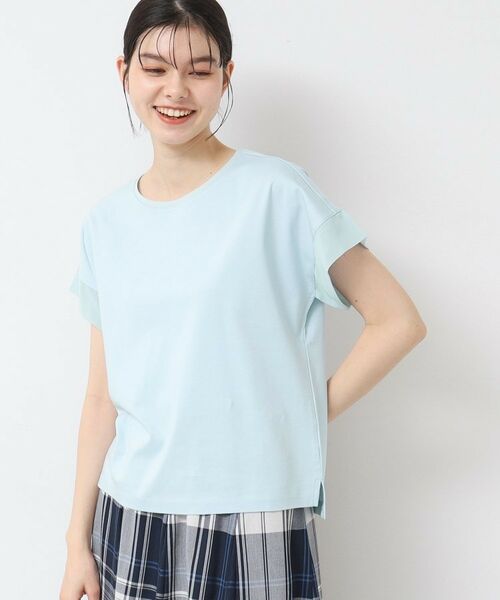 Dessin/デッサン 【シリーズ累計8万枚!選べる5サイズ/6色展開/洗える】美光沢カットソー<オンにもオフにもちょうどいい> サックスブルー(090) 00(XS) Dessin/デッサン 【シリーズ累計8万枚!選べる5サイズ/6色展開/洗える】美光沢カットソー<オンにもオフにもちょうどいい> サックスブルー(090) 00(XS)
