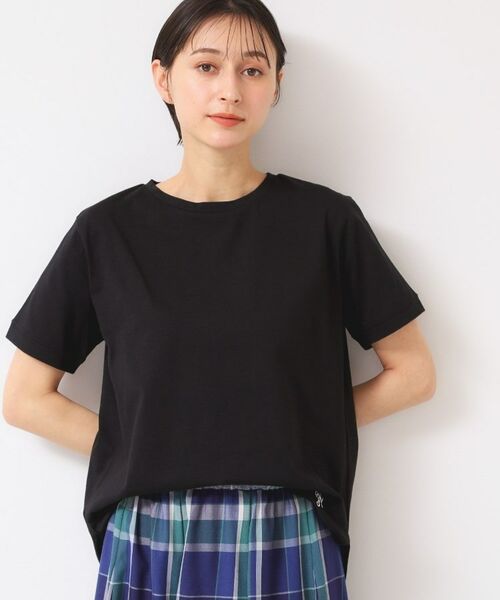 Dessin/デッサン 【レイヤード・1枚着・プチプラ】シャツテールTシャツ(XS~L) ブラック(019) 01(S) Dessin/デッサン 【レイヤード・1枚着・プチプラ】シャツテールTシャツ(XS~L) ブラック(019) 01(S)