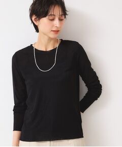 Dessin / デッサン カットソー | 【洗える】チュール重ねロングスリーブTシャツ