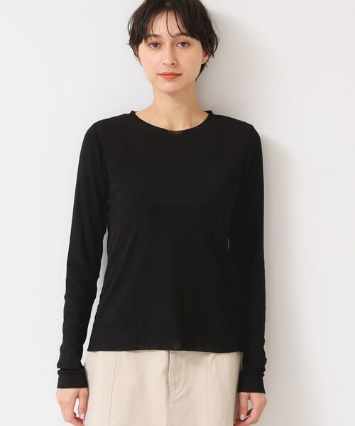 Dessin / デッサン カットソー | 【洗える】チュール重ねロングスリーブTシャツ | 詳細8