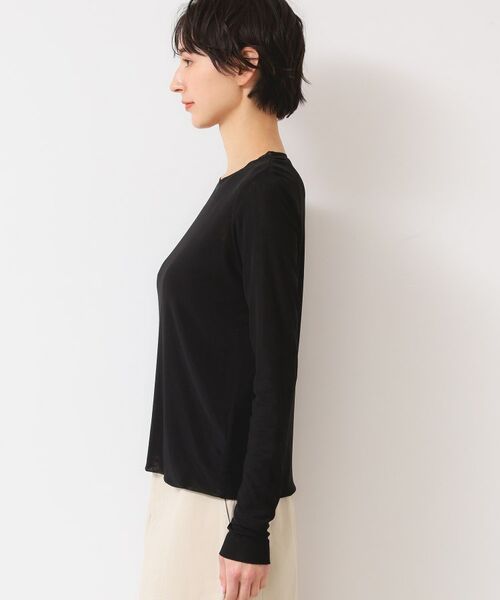 Dessin / デッサン カットソー | 【洗える】チュール重ねロングスリーブTシャツ | 詳細9