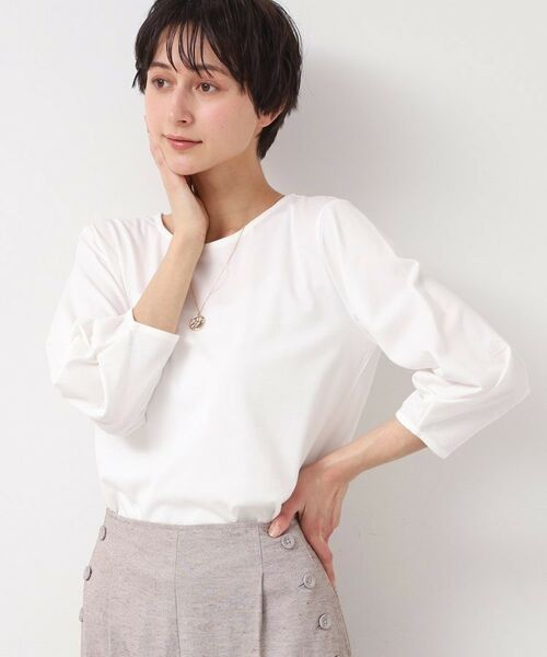 Dessin / デッサン カットソー | 【接触冷感・UV・洗える】袖ニュアンスカットソー | 詳細1