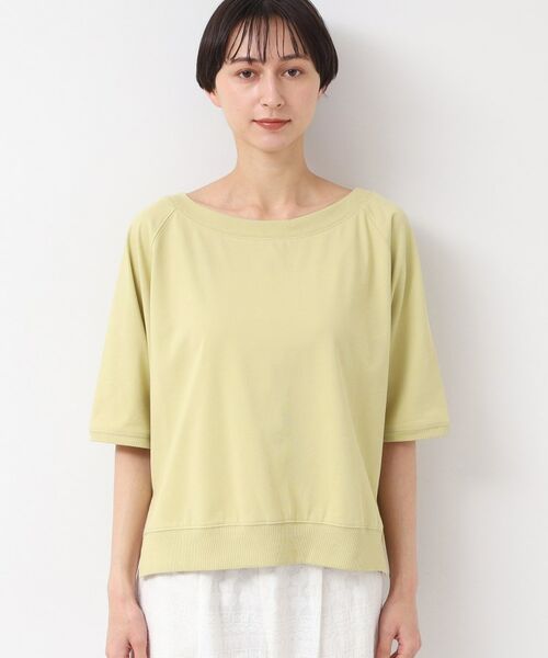 Dessin / デッサン カットソー | 【接触冷感・UV・洗える】裾リブスリット五分袖カットソー | 詳細20