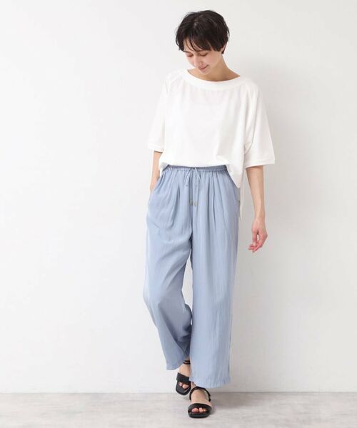 Dessin / デッサン カットソー | 【接触冷感・UV・洗える】裾リブスリット五分袖カットソー | 詳細3