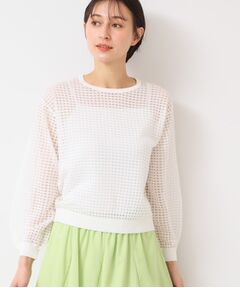 Dessin / デッサン ニット・セーター | 【洗える】チェック柄シアーニット