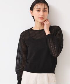Dessin / デッサン ニット・セーター | 【洗える】チェック柄シアーニット