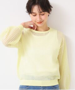 Dessin / デッサン ニット・セーター | 【洗える】チェック柄シアーニット