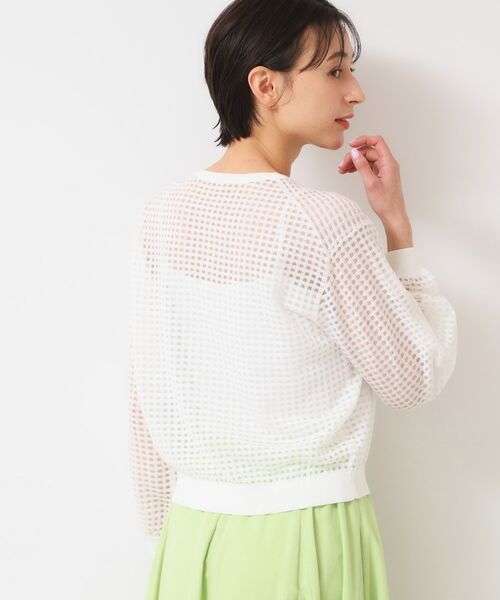 Dessin / デッサン ニット・セーター | 【洗える】チェック柄シアーニット | 詳細10