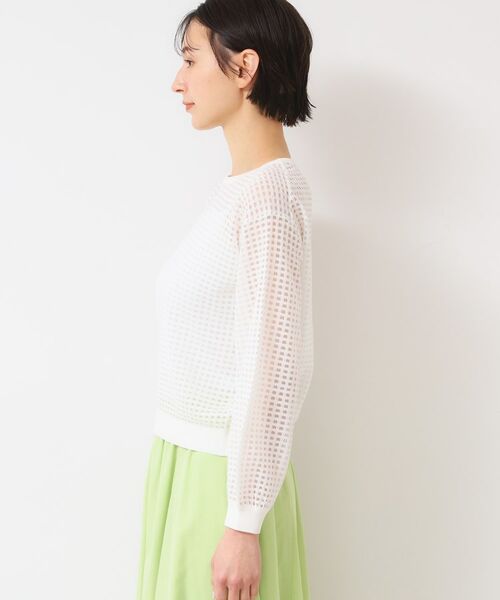 Dessin / デッサン ニット・セーター | 【洗える】チェック柄シアーニット | 詳細14