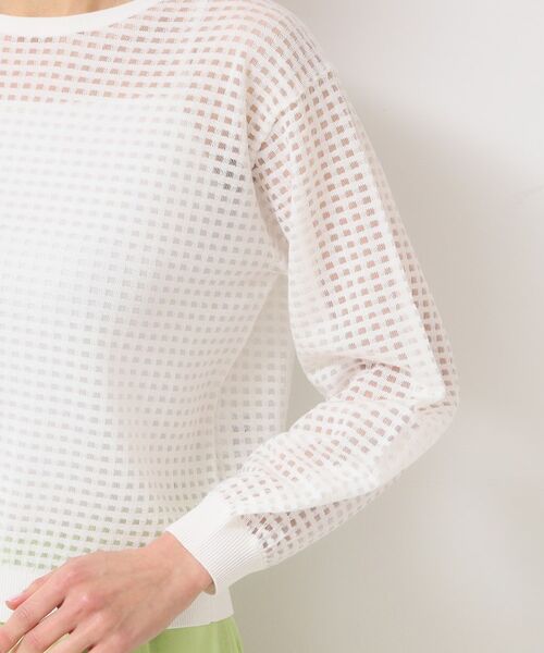 Dessin / デッサン ニット・セーター | 【洗える】チェック柄シアーニット | 詳細17