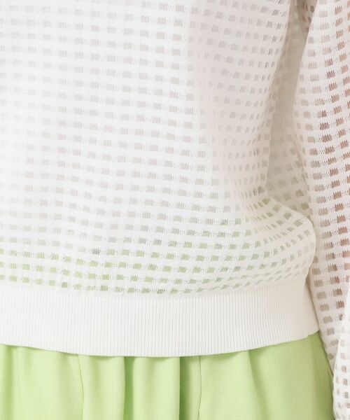 Dessin / デッサン ニット・セーター | 【洗える】チェック柄シアーニット | 詳細18