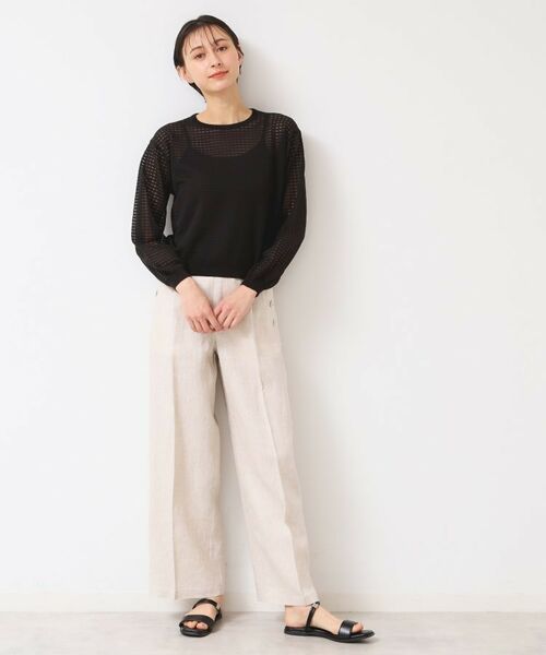 Dessin / デッサン ニット・セーター | 【洗える】チェック柄シアーニット | 詳細3