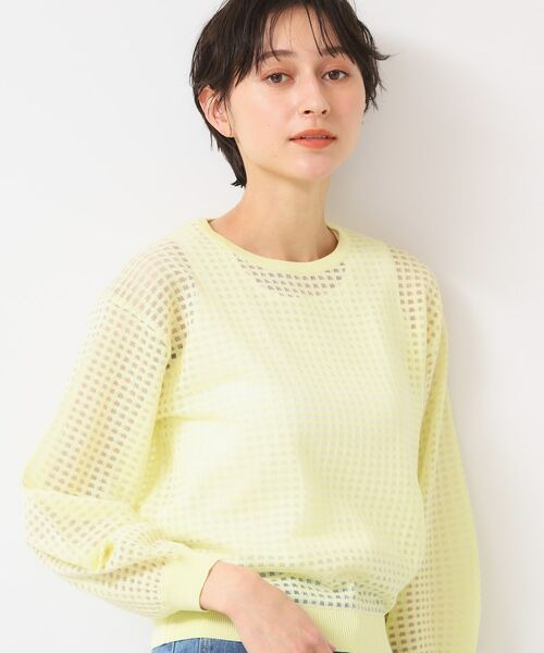 Dessin / デッサン ニット・セーター | 【洗える】チェック柄シアーニット | 詳細5