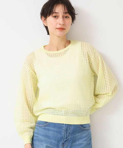 Dessin / デッサン ニット・セーター | 【洗える】チェック柄シアーニット | 詳細6