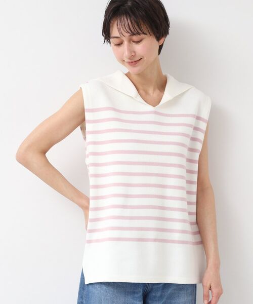 Dessin / デッサン ニット・セーター | 【洗える】セーラーカラーボーダーニット | 詳細10