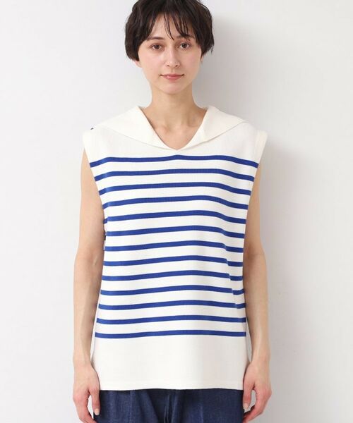 Dessin / デッサン ニット・セーター | 【洗える】セーラーカラーボーダーニット | 詳細13