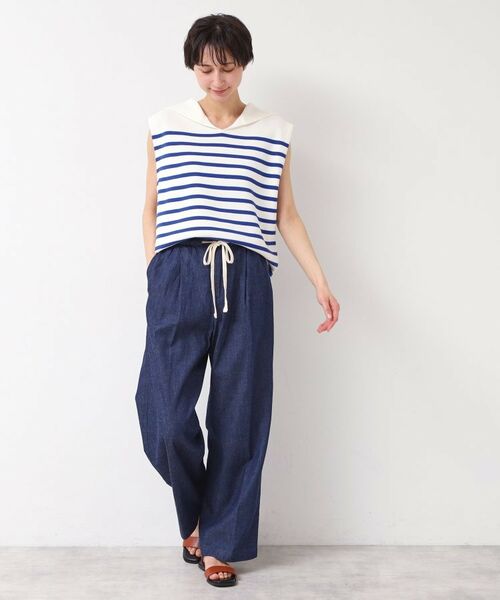 Dessin / デッサン ニット・セーター | 【洗える】セーラーカラーボーダーニット | 詳細3