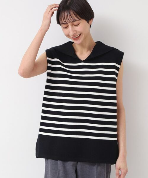 Dessin / デッサン ニット・セーター | 【洗える】セーラーカラーボーダーニット | 詳細5