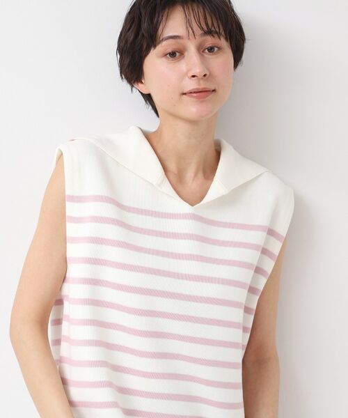 Dessin / デッサン ニット・セーター | 【洗える】セーラーカラーボーダーニット | 詳細9