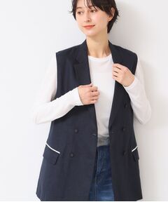 Dessin / デッサン ベスト | 【セットアップ可能・洗える】リネンスリーブレスジャケット