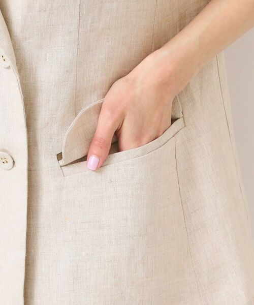Dessin / デッサン ベスト | 【セットアップ可能・洗える】リネンスリーブレスジャケット | 詳細14