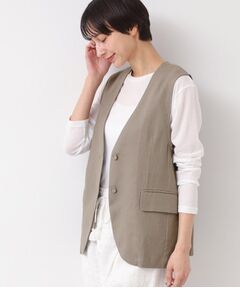 Dessin / デッサン ベスト | 【セットアップ可能・洗える】ボタン付きジレ