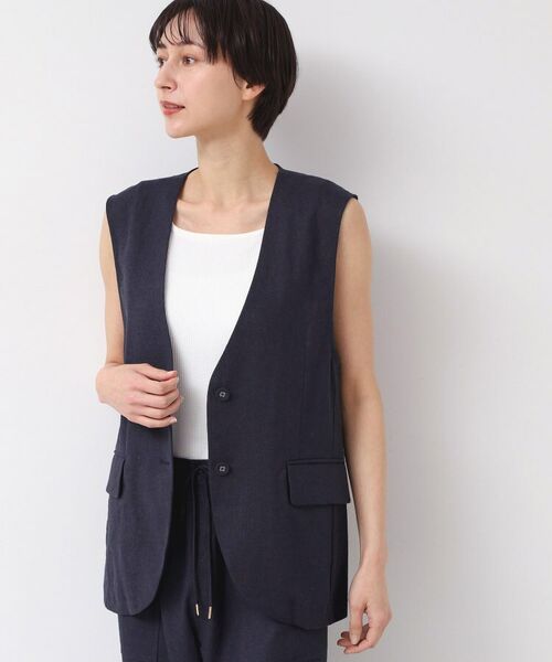 Dessin / デッサン ベスト | 【セットアップ可能・洗える】ボタン付きジレ | 詳細10