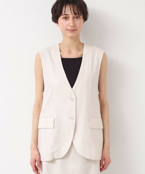 Dessin / デッサン ベスト | 【セットアップ可能・洗える】ボタン付きジレ | 詳細13