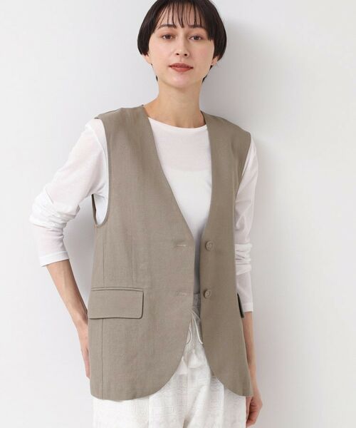 Dessin / デッサン ベスト | 【セットアップ可能・洗える】ボタン付きジレ | 詳細5