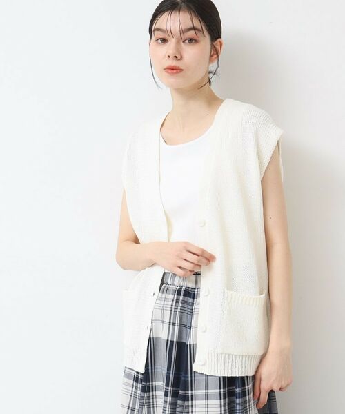 Dessin / デッサン ベスト | 【日本製】ボタン付きニットベスト | 詳細2