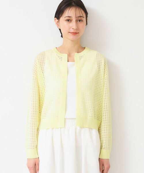 Dessin / デッサン カーディガン・ボレロ | 【洗える】チェック柄シアークルーネックカーディガン | 詳細13