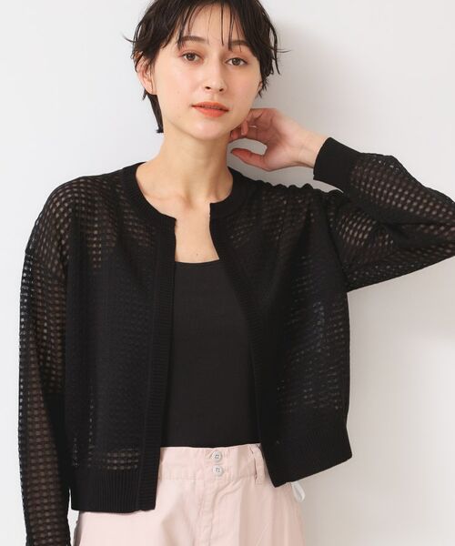 Dessin / デッサン カーディガン・ボレロ | 【洗える】チェック柄シアークルーネックカーディガン | 詳細5