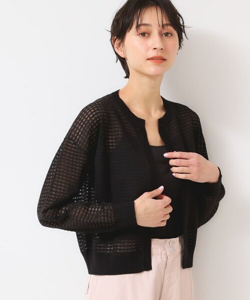 Dessin / デッサン カーディガン・ボレロ | 【洗える】チェック柄シアークルーネックカーディガン | 詳細6