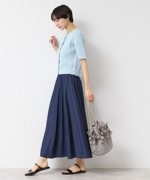 Dessin / デッサン カーディガン・ボレロ | 【洗える】半袖ケーブルニットコットンカーディガン | 詳細11