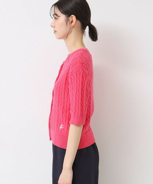 Dessin / デッサン カーディガン・ボレロ | 【洗える】半袖ケーブルニットコットンカーディガン | 詳細14