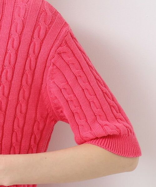 Dessin / デッサン カーディガン・ボレロ | 【洗える】半袖ケーブルニットコットンカーディガン | 詳細17