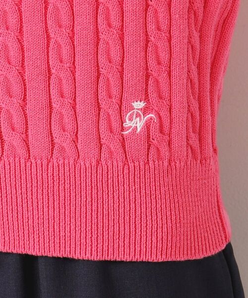 Dessin / デッサン カーディガン・ボレロ | 【洗える】半袖ケーブルニットコットンカーディガン | 詳細18