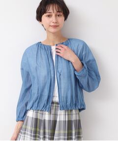 Dessin / デッサン Gジャン・デニムジャケット | 【洗える】シアーデニムギャザージャケット