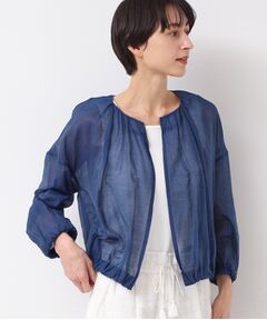 Dessin / デッサン Gジャン・デニムジャケット | 【洗える】シアーデニムギャザージャケット