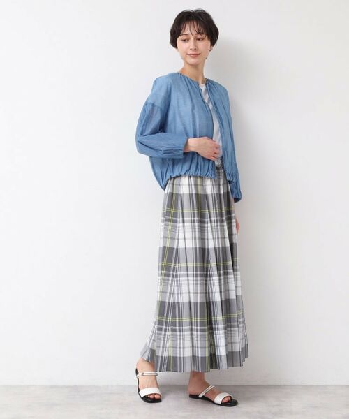 Dessin / デッサン Gジャン・デニムジャケット | 【洗える】シアーデニムギャザージャケット | 詳細3