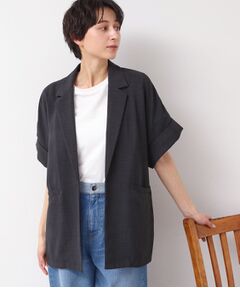 Dessin / デッサン テーラードジャケット | 【洗える】半袖テーラードジャケット