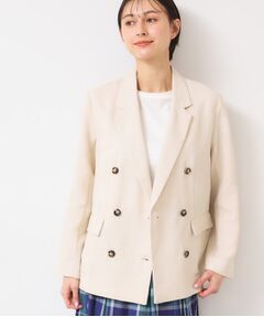 Dessin / デッサン テーラードジャケット | 【洗える】リネンライクダブルジャケット（S～L）