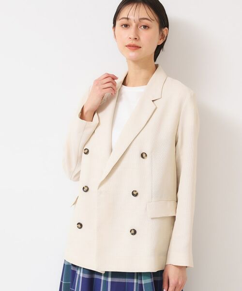 Dessin / デッサン テーラードジャケット | 【洗える】リネンライクダブルジャケット(S~L) | 詳細6