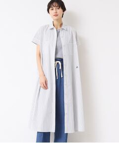 Dessin / デッサン ミニ丈・ひざ丈ワンピース | 【洗える】オリジナルストライプ柄シャツワンピース（S～L）