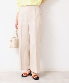 Dessin / デッサン パンツ | 【セットアップ可能・洗える】タック入り麻マリンパンツ